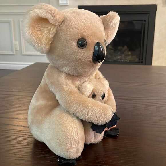 Vintage 1978 R Dakin Mama Koala Bear w baby Plush Toy Stuffed Animal 10” Tall L - Picture 5 of 10